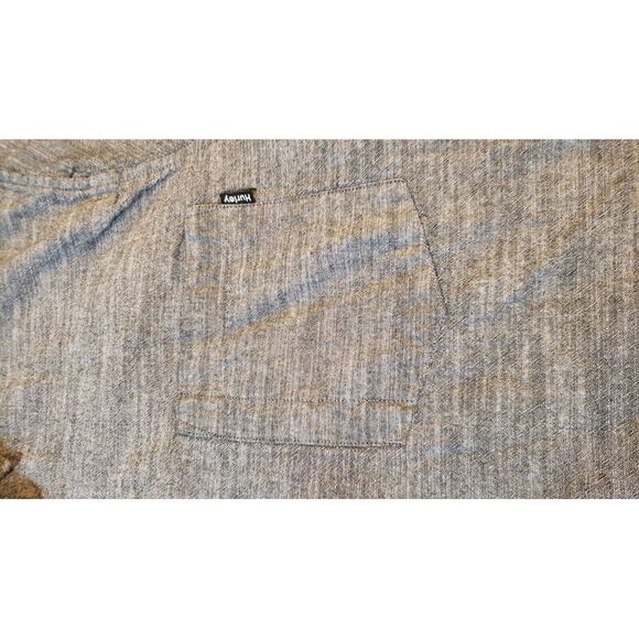 Hurley 'The Standard Collection Slub Button Down' Mens Gray Shirt Size XL Surfer - Picture 7 of 16